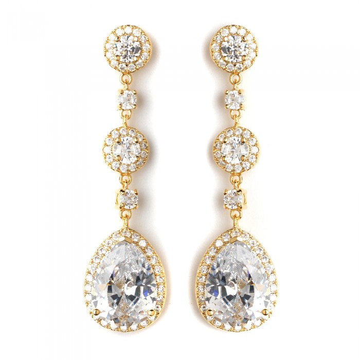 Melissa Bridal Earrings (Gold)